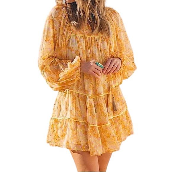 Free People Dresses & Skirts - FREE PEOPLE Orange Pop Combo Dress, Size M